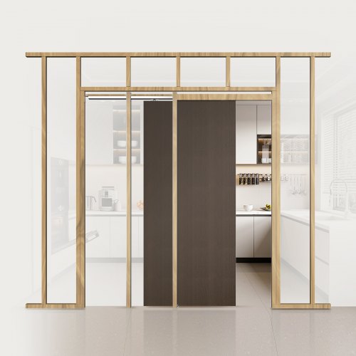 Taskurunkosarjan kehys 1545x90x2135 mm ruskea hopea, puu, teräs
