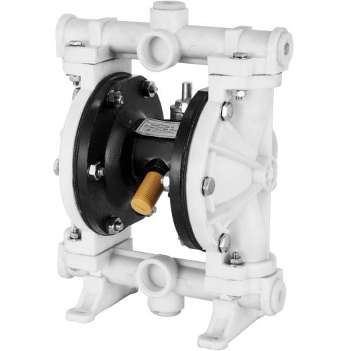 Dubbelmembranpump, 9,46 l/min, polypropen, PTFE-membran, pneumatisk