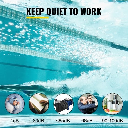 Poolpumpe, 750 W 15000 L/t med filterkurv, 50 mm indløb/udløb, poolfilterpumpe