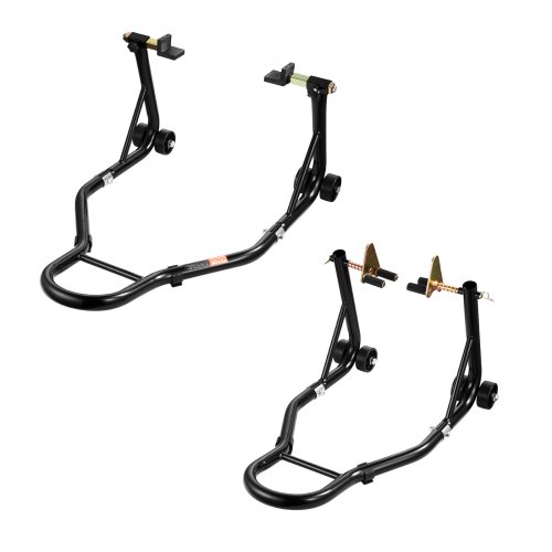 Motorcykelstativ løft, 68x45x35 cm, Sort, Stål