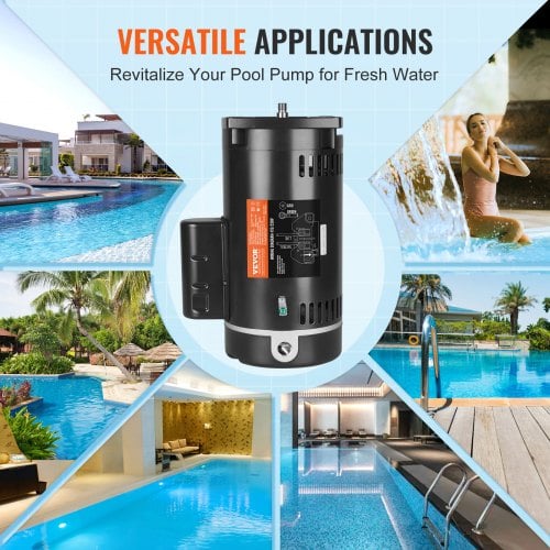 Poolpumpe Motor, 1,5 HK 56Y Ramme, 31,5x18x23 cm, Udskiftningsmotor