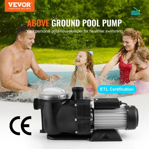Poolpumpe, 570x20.5x33 cm, med filterkurv, til fritstående pools
