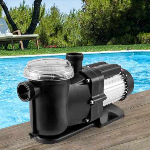 Poolpumpe, 570x20.5x33 cm, med filterkurv, til fritstående pools