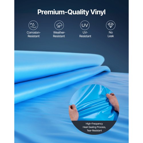 Poolforing, 460x120 cm, Ensfarvet, Vinyl