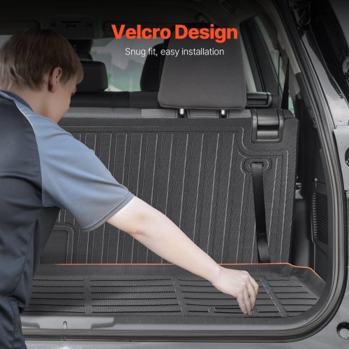 Bagagerumsmåttesæt, kompatibel med Toyota Kluger & Highlander 2020-2024, 147x48,5 cm, sort, TPE