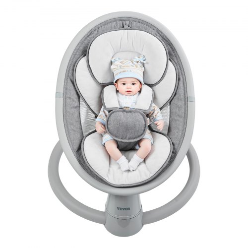 Babygynge, 69x61x52 cm, Bærbar, Justerbar, Bluetooth Musik