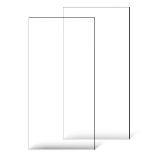 Akrylplade, 61x122x0,3 cm, Transparent, Plastik