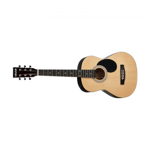 Akustisk guitar, 91x33x10,5 cm, natur, begynderpakke