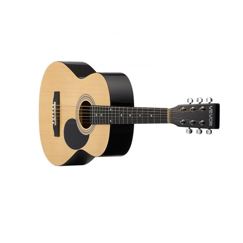 Akustisk guitar, 91x33x10,5 cm, natur, begynderpakke