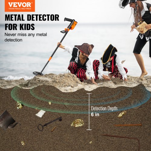 Metaldetektor, 15,2 cm vandtæt søgespole med LCD-display, justerbar 66x91,4 cm, gulddetektor, kulfiber