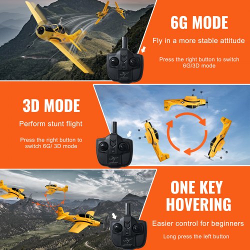 Fjärrstyrt flygplan, 325x385x145 mm, vit, EPP-material