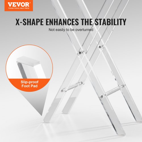 Fällbart brickbord, 40x58 cm, Transparent, Akryl