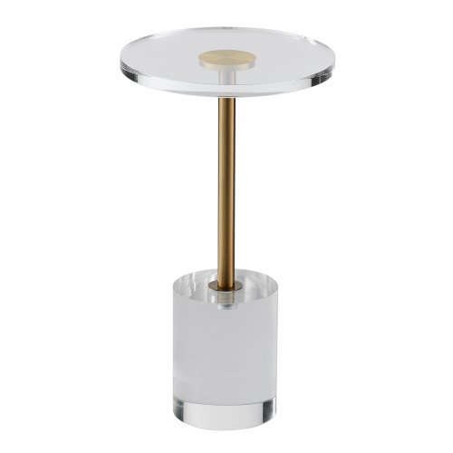 Sidebord, Rundt Akryl, 30,2x30,2x54,3 cm, Transparent