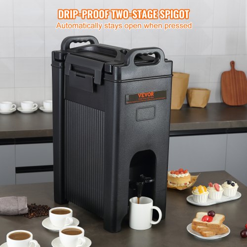 Isoleret drikkevaredispenser, 18,9 L, 42,5x25,7x65,5 cm, termisk