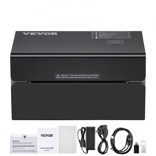 Lämpötarratulostin, 175x109x94 mm, musta, Bluetooth