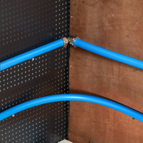 Ilmakompressorin letkusarja 60,96x2,54 cm sininen, HDPE-alumiini