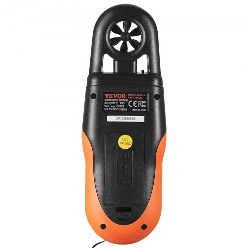 Anemometer, Bluetooth digital håndholdt, 19.1x6.7x4.3 cm, sort, vindhastighedsmåler