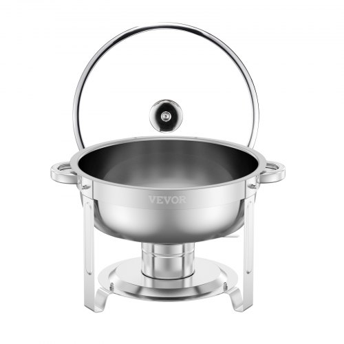 Chafing Dish Buffet Sæt, 5 Qt 2-pak Rustfrit Stål, Sølv