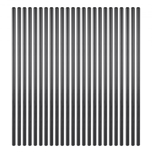 Trappebalustre, 101 stk., 1,9x91,4 cm, Sort, Aluminium