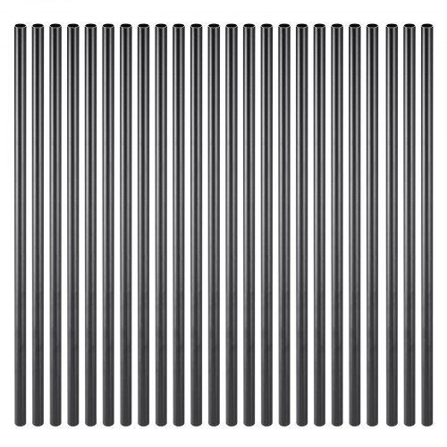 Trappebalustre, 51 stk., 1,9x66 cm, Sort, Aluminium