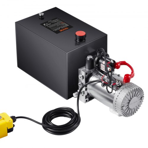 Hydraulisk pump, 20 liters enkelverkande kraftenhet, 61,5x25x25 cm, stål