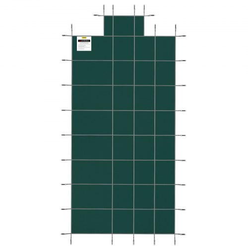Pool sikkerhedscover, 6,1x11,5 m, grøn, netmateriale