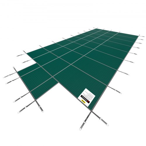 Pool sikkerhedscover, 6,1x11,5 m, grøn, netmateriale
