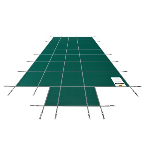 Pool sikkerhedscover, 6,1x11,5 m, grøn, netmateriale