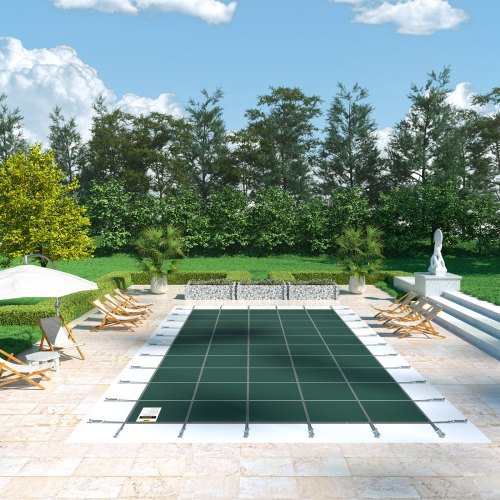 Pool sikkerhedsovertræk, 610x1160 cm, Grøn, Net