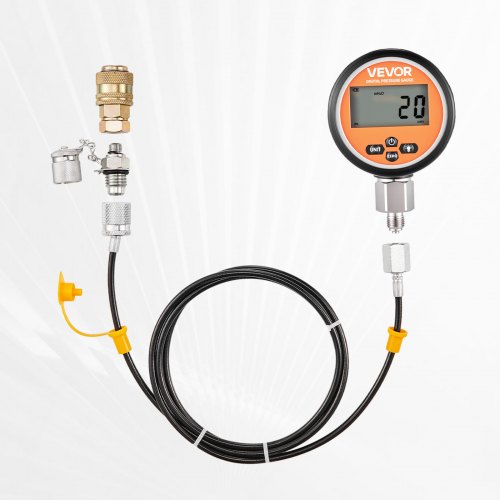 Hydrauliskt trycktestkit, digital mätare 700 bar, 1,6 m, rostfritt stål