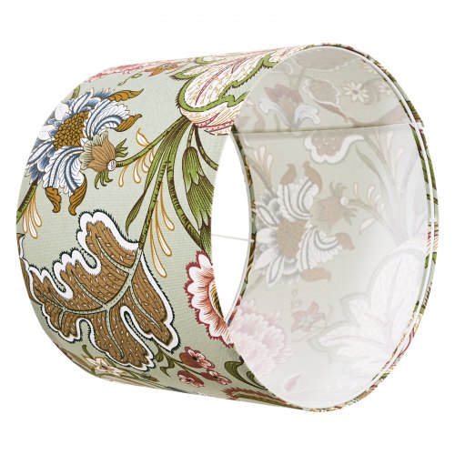 Lampeskærm, 33x33x25 cm, Mørk Blomster, Linned