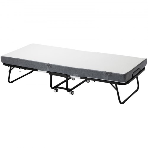 Sammenklappelig seng, 81x190x39,6 cm, hvid, foldbar