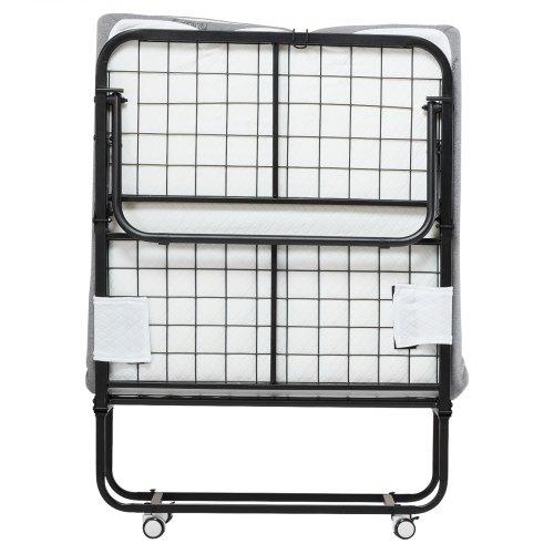Sammenklappelig seng, 81x190x39,6 cm, hvid, foldbar