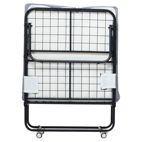 Sammenklappelig seng, 81x190x39,6 cm, hvid, foldbar