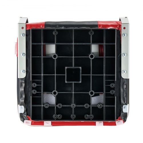 Båtsäte, Hög ryggstöd fällbar fiskestol, 42.5x51x55 cm, Svart-Röd, Vattentätt PVC-läder