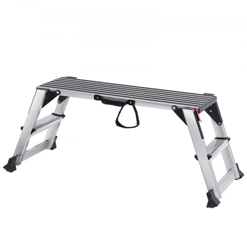 Hopfällbar arbetsplattform, 128x30x48,7 cm, aluminium, extra robust