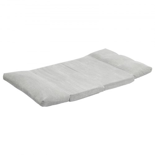 Sovesofa, Foldbar 3-i-1 Konvertibel Sofa, 241x136x12 cm, Grå, Memory Skum