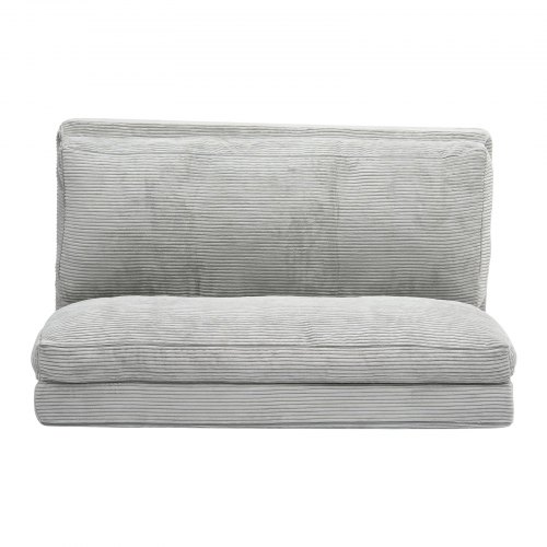Sovesofa, Foldbar 3-i-1 Konvertibel Sofa, 241x136x12 cm, Grå, Memory Skum