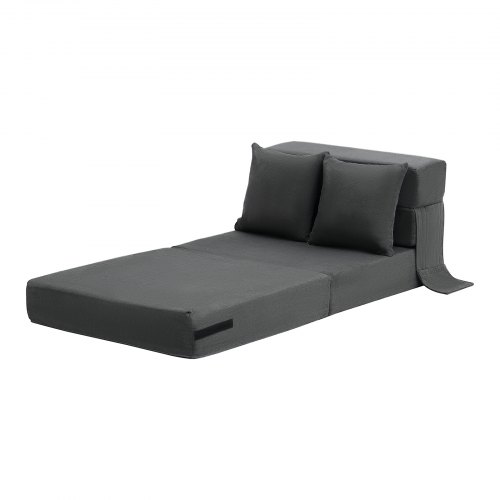 Vuodesohva, Taitettava 3-in-1 Sohvasänky 186x73x15 cm, Tummanharmaa, Memory Foam
