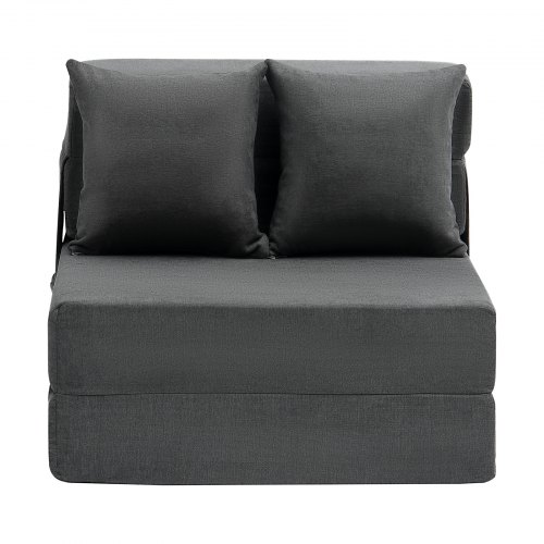 Sovesofa, Foldbar 3-i-1 Sofa 186x73x15 cm, Mørkegrå, Memory Skum
