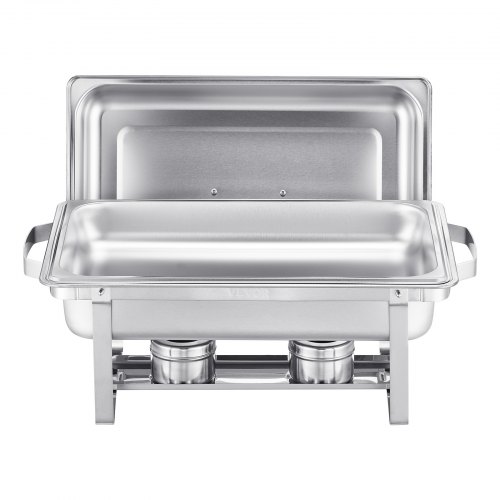 Chafing Dish Buffet Sæt, 8 Qt 4-pak, Rustfrit Stål, Sølv
