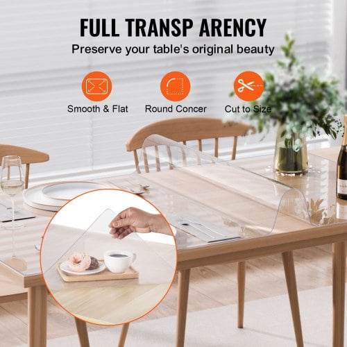 Bordbeskytter, 35,6x61 cm, Transparent, PVC