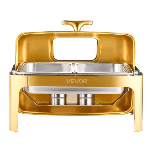 Chafing-astia setti, Roll Top Buffet 9QT ruostumaton teräs kulta
