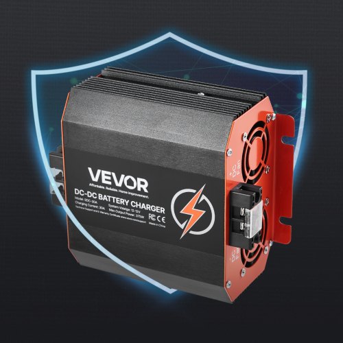 Batterioplader, 12V 30A DC til DC, 375W, Smart flertrinsopladning