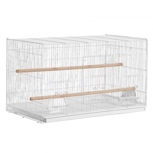 Fuglebur, 76x46x45.5 cm, Hvid, Metal