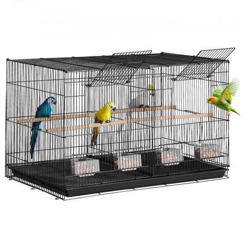 Fuglebur, 76x46x46 cm, Sort, Metal