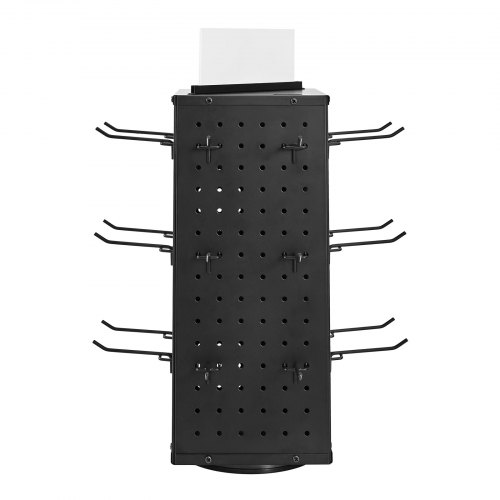Pegboard udstillingsstander, 18.8x18.8x42.6 cm, sort, stål