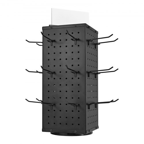 Pegboard udstillingsstander, 18.8x18.8x42.6 cm, sort, stål