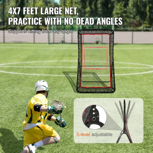 Lacrosse Rebounder, 1219.2x2133.6 mm, Justerbar vinkel, Træningsnet