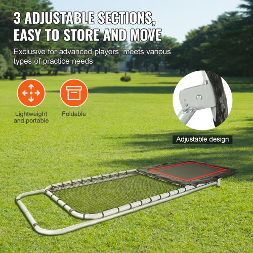 Lacrosse Rebounder, 102x199x230 cm, Sort, Justerbart Træningsnet